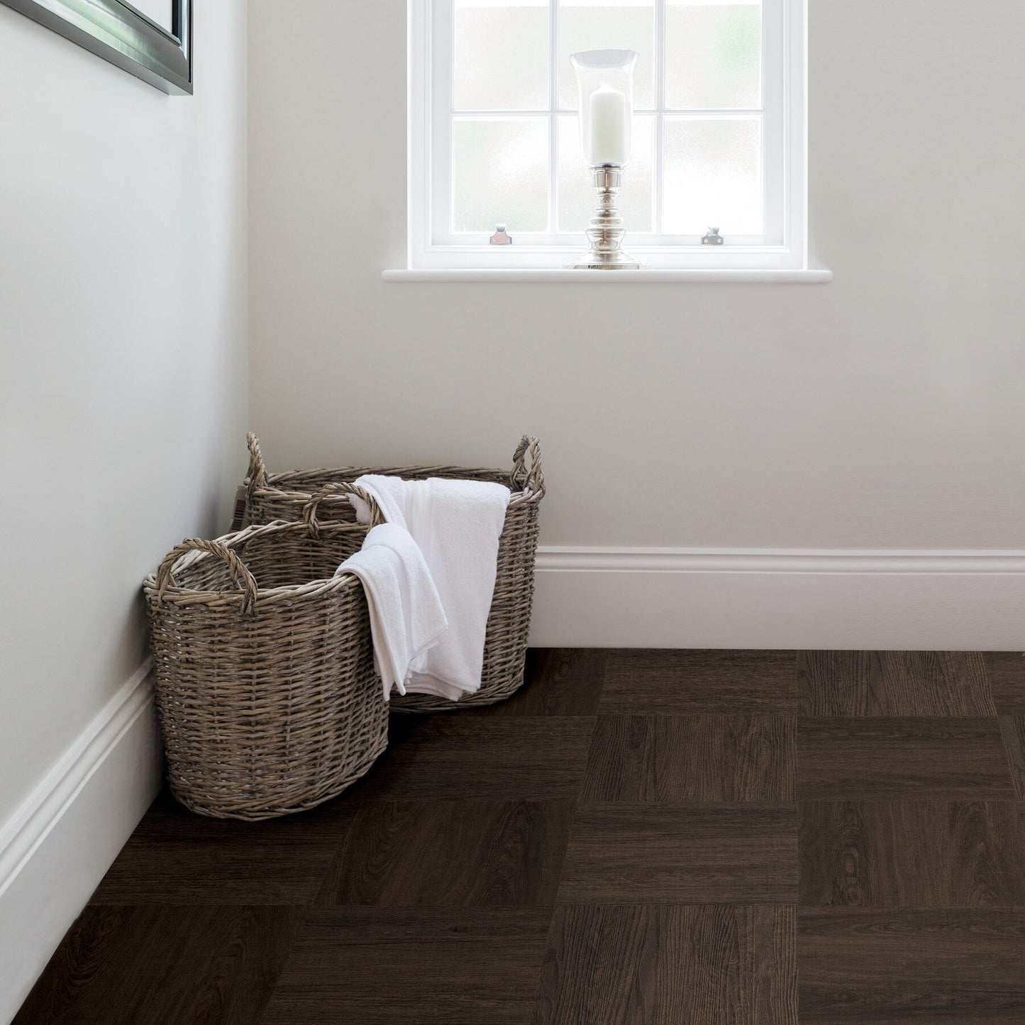 FloorPops Brown 12-in x 12-in Water Resistant Peel and Stick Vinyl Tile Flooring (20-sq ft)