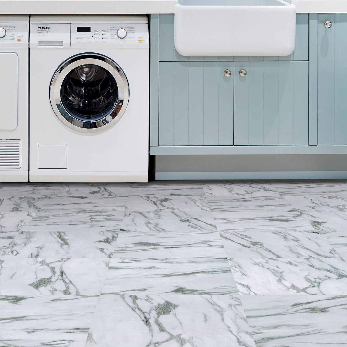 FloorPops White 12-in x 12-in Water Resistant Peel and Stick Vinyl Tile Flooring (20-sq ft)