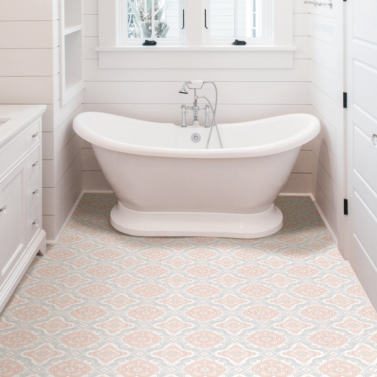 FloorPops White 12-in x 12-in Water Resistant Peel and Stick Vinyl Tile Flooring (20-sq ft)