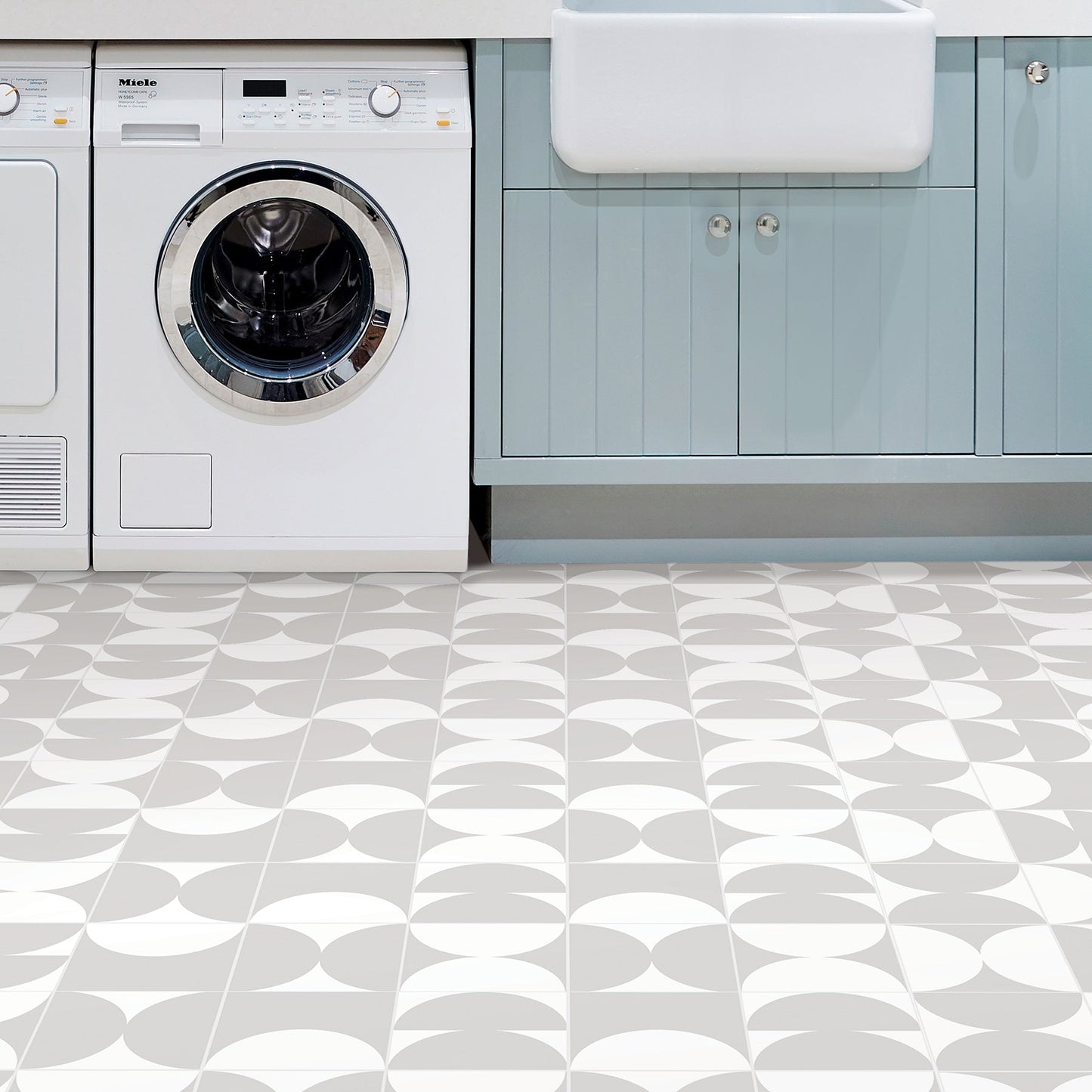 FloorPops White 12-in x 12-in Water Resistant Peel and Stick Vinyl Tile Flooring (20-sq ft)