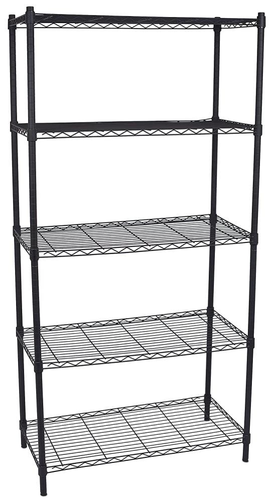 BirdRock Home 36-in W x 72-in H Steel Black Freestanding Utility Storage Cabinet