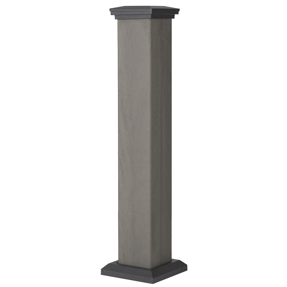 Fortress Building Products Infinity 5-in x 5-in x 3-ft Caribbean Coral Grey Composite Deck Post Sleeve