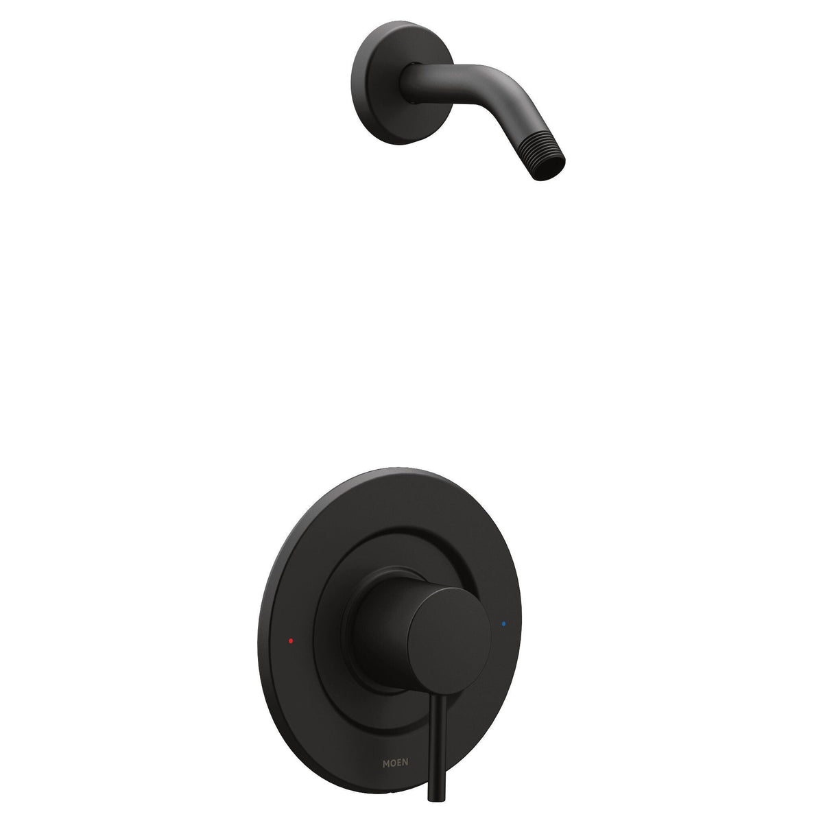 Moen Align Matte Black 1-Handle Shower Faucet Trim, Valve Required (T2192NHBL)
