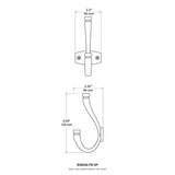 Warm Industrial 5 in. Brushed Brass Coat Hook