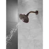 5-Spray 6 in. Single Wall Mount Fixed Shower Head in SpotShield Venetian Bronze - Super Arbor