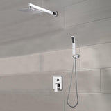 1-Spray Patterns with 1.5 GPM 10 in. Wall Mount Dual Shower Heads in Chrome - Super Arbor