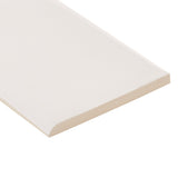 American Olean Bright Ice White Glazed Ceramic Bullnose Tile, 3-in x 6-in