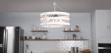 Progress Lighting Gulliver 4-Light Galvanized Farmhouse Drum Medium Hanging Pendant Light