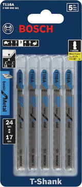 Bosch 5-Pack 3-5/8-in T-shank Bi-metal Jigsaw Blade