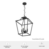 Hunter Laurel Ridge 4-Light Natural Iron Traditional Lantern LED Medium Hanging Pendant Light
