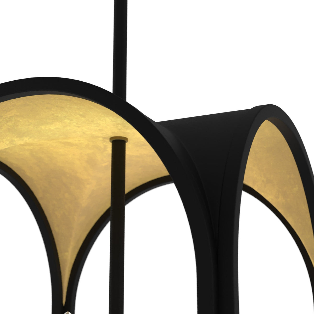 Hunter Dukestown 4-Light Natural Iron with Gold Leaf Transitional Lantern LED Medium Hanging Pendant Light