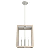 Hunter Squire Manor 4-Light Brushed Nickel Modern/Contemporary Lantern LED Medium Hanging Pendant Light