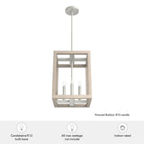 Hunter Squire Manor 4-Light Brushed Nickel Modern/Contemporary Lantern LED Medium Hanging Pendant Light
