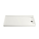 Groove 60 in. x 32 in. Single Threshold Shower Base with Right-Hand Drain in White - Super Arbor