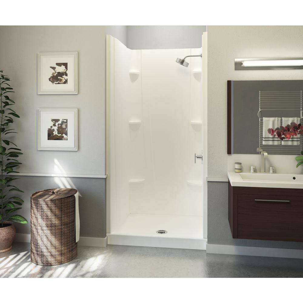 A2 8 in. x 36 in. x 74 in. 1-piece Direct-to-Stud Shower Wall Panel in White - Super Arbor