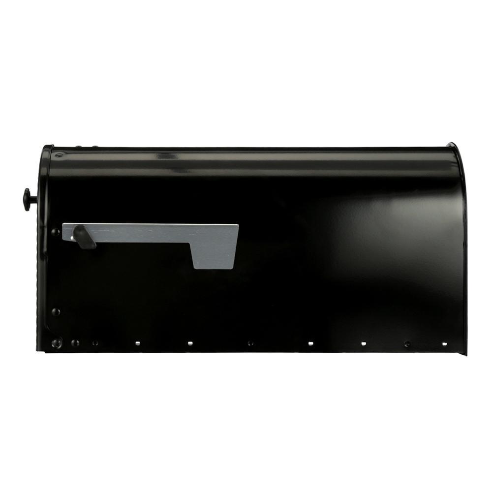 Edwards Large, Steel, Post Mount Mailbox, Black - Super Arbor