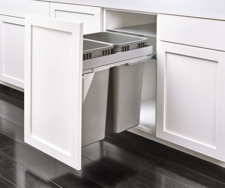 Rev-A-Shelf 50-Quart Plastic Soft Close Pull Out Trash Can