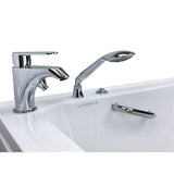 Royal 52 in. Acrylic Walk-In Whirlpool Bathtub in White with Left Door, 2-Piece Fast Fill Faucet and 2 in. Dual Drain - Super Arbor