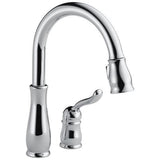 Delta Leland Chrome 1-Handle Deck-Mount Pull-Down Handle Kitchen Faucet