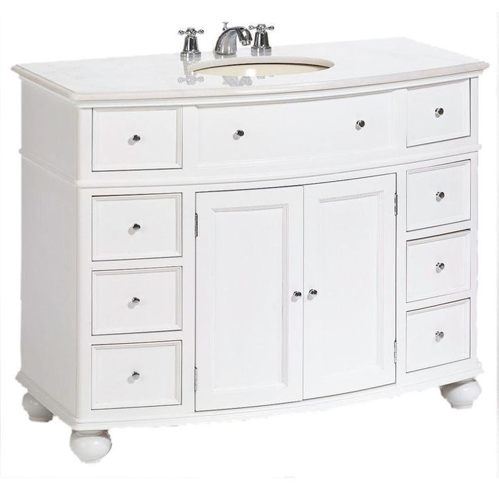 Hampton Harbor 72 in. W x 22 in. D Double Bath Vanity in White with Natural Marble Vanity Top in White