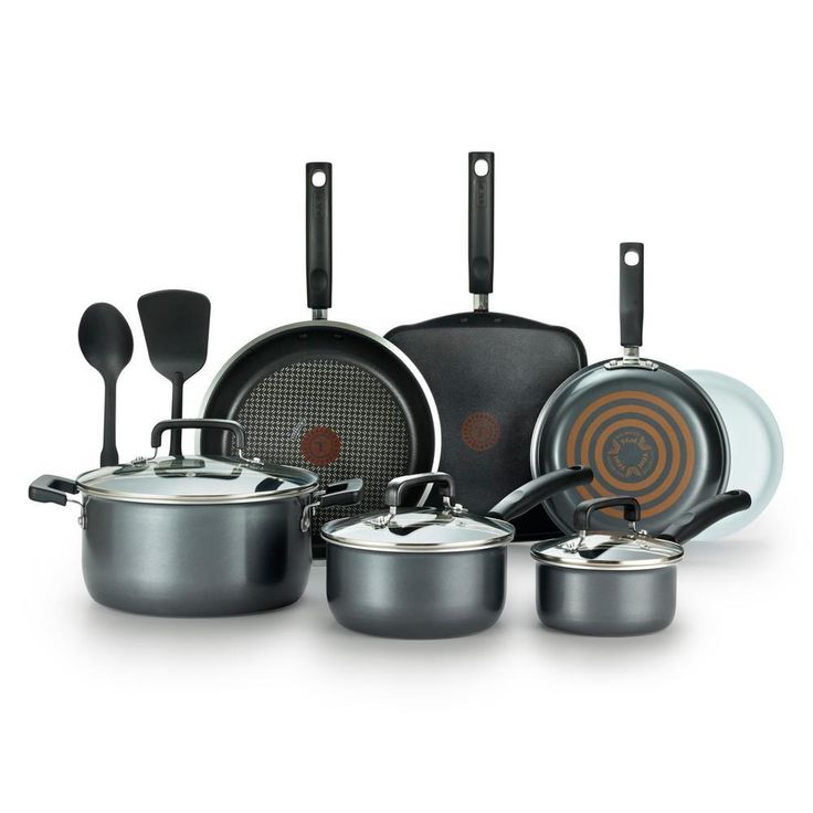 Signature Titanium 12-Piece Java Aluminum Non-Stick Cookware Set with Lids