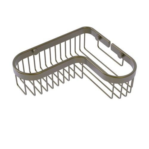 Allied Brass Corner Toiletry Shower Basket in Antique Brass