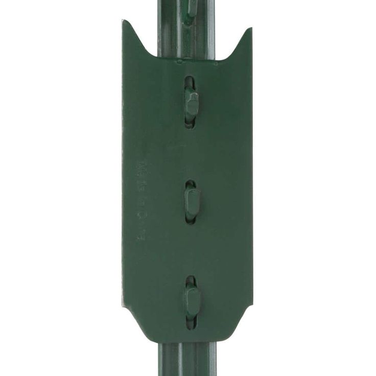 Everbilt 1-3/4 in. x 3-1/2 in. x 8 ft. Green Steel Fence T-Post with Anchor Plate