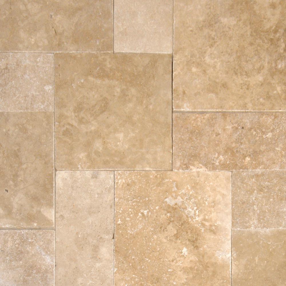 Riviera Tumbled Travertine Paver-Kits (30-Kits/480 sq. ft./Pallet) - Super Arbor