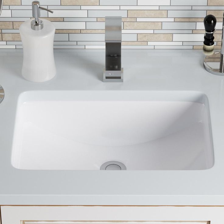 MR Direct Undermount Porcelain Bathroom Sink in White