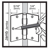 4 in. Satin Chrome Commercial Grade Door Hinge