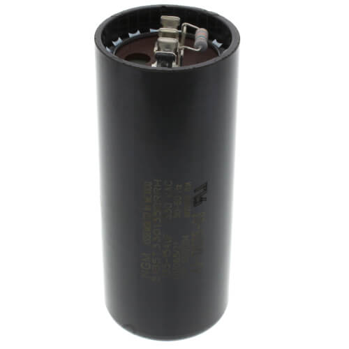 Rheem 43-17075-03 capacitor - front view (Voltage: 330v; MFD: 135-155)