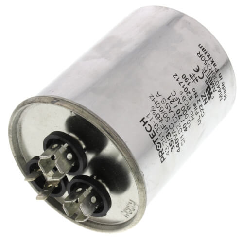 Rheem 43-25133-11 capacitor - detail view (Voltage: 440v; MFD: 35/3)