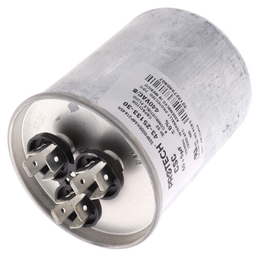 Rheem 43-25133-30 capacitor - detail view (Voltage: 440v; MFD: 60/5)