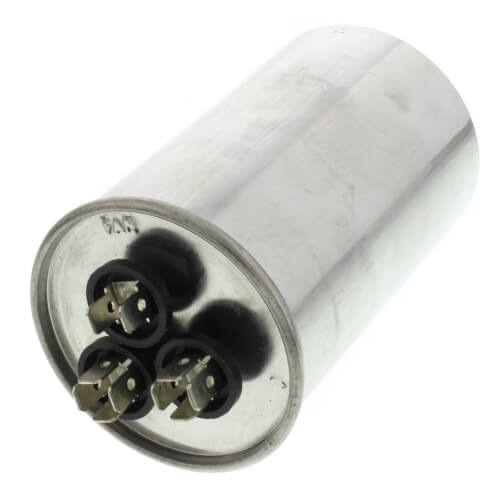 Rheem 43-25133-32 capacitor - detail view (Voltage: 370V; MFD: 70/5)