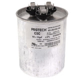 Rheem 43-25133-34 capacitor - front view (Voltage: 370V; MFD: 80/10)
