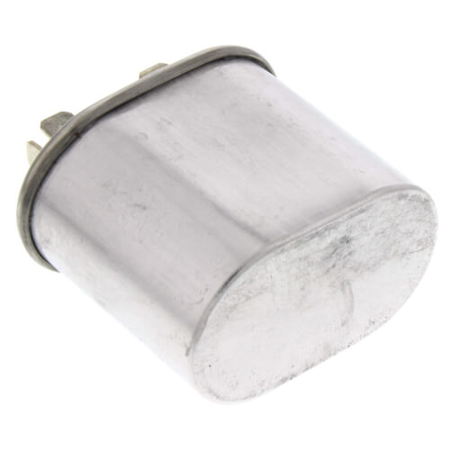 Rheem 43-25134-02 capacitor - side view (Voltage: 370V; MFD: 5)