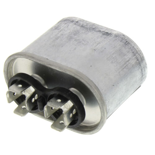 Rheem 43-25134-27 capacitor - detail view (Voltage: 370V; MFD: 4)