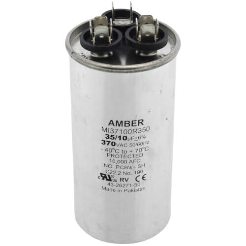 Rheem 43-26271-50 capacitor - front view (Product Type: Capacitor)
