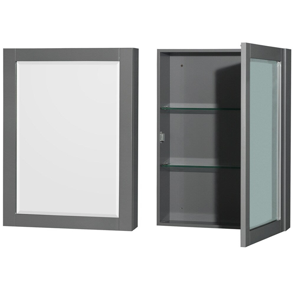 Wyndham Collection Sheffield 35-in Dark Gray Bathroom Vanity Cabinet (Mirror Included)