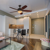 Harbor Breeze Saratoga 48-in Oil Rubbed Bronze LED Indoor/Outdoor Ceiling Fan with Remote, Light Kit, 5 Blades