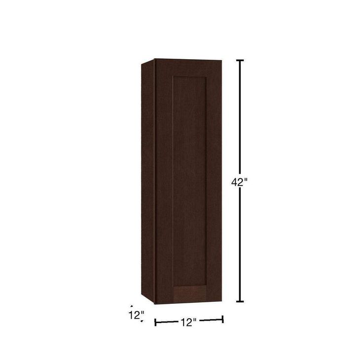 Home Decorators Collection Newport 12 in. W x 12 in. D x 42 in. H Assembled Plywood Wall Kitchen Cabinet in Manganite with Soft Close