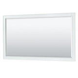 Wyndham Collection Deborah 60-in White Single Sink Bathroom Vanity with White Carrara Natural Marble Top (Mirror Included)