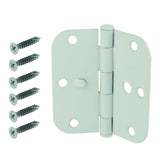 3-1/2 in. White 5/8 in. Radius Security Door Hinge