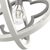 Hunter Gablecrest 4-Light Concrete with Rustic White Rustic Geometric LED Mini Hanging Pendant Light