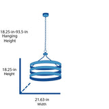 Progress Lighting Gulliver 4-Light Galvanized Farmhouse Drum Medium Hanging Pendant Light