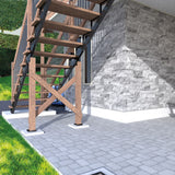 Pylex Black Steel Stair Connector for Deck Stairs - Connects 2 Risers for 8-14 Step Stringer, Sturdy & Anti-Corrosion Coated