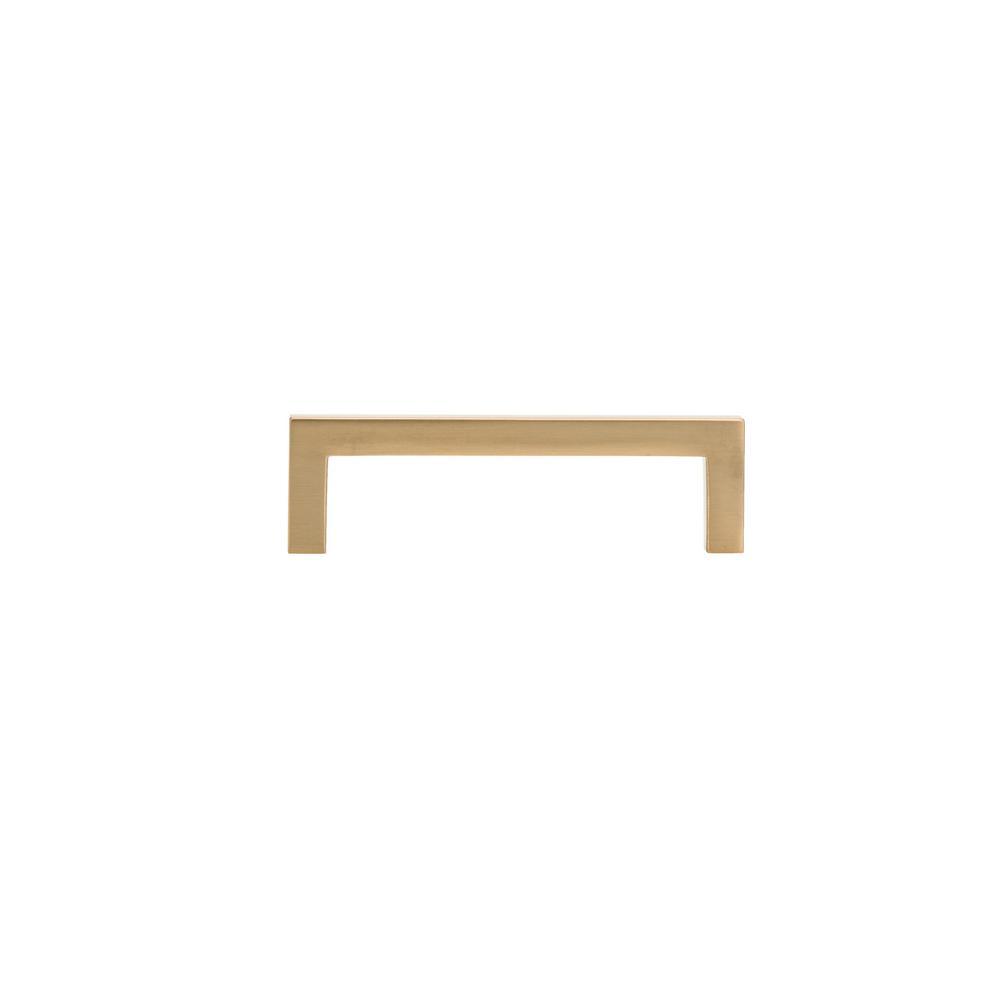 3-3/4 in. (96 mm) Aurum Brushed Gold Contemporary Drawer Pull - Super Arbor