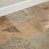 American Olean Kendal Slate 15-Pack Carlisle Black 12-in x 12-in Glazed Porcelain Stone Look Floor and Wall Tile