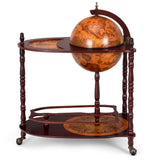 Costway Contemporary Brown Wood Wine Cabinet (27.5 in. W x 34.5 in. H x 18 in. D) - Ideal for Office, Kitchen, and Study
