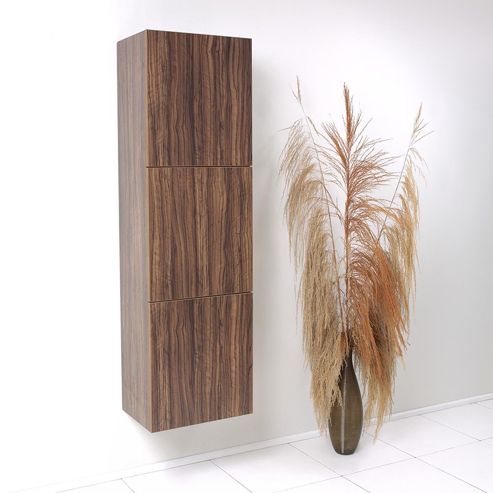 Fresca 17.75-in x 59-in x 12-in Walnut Freestanding Linen Cabinet